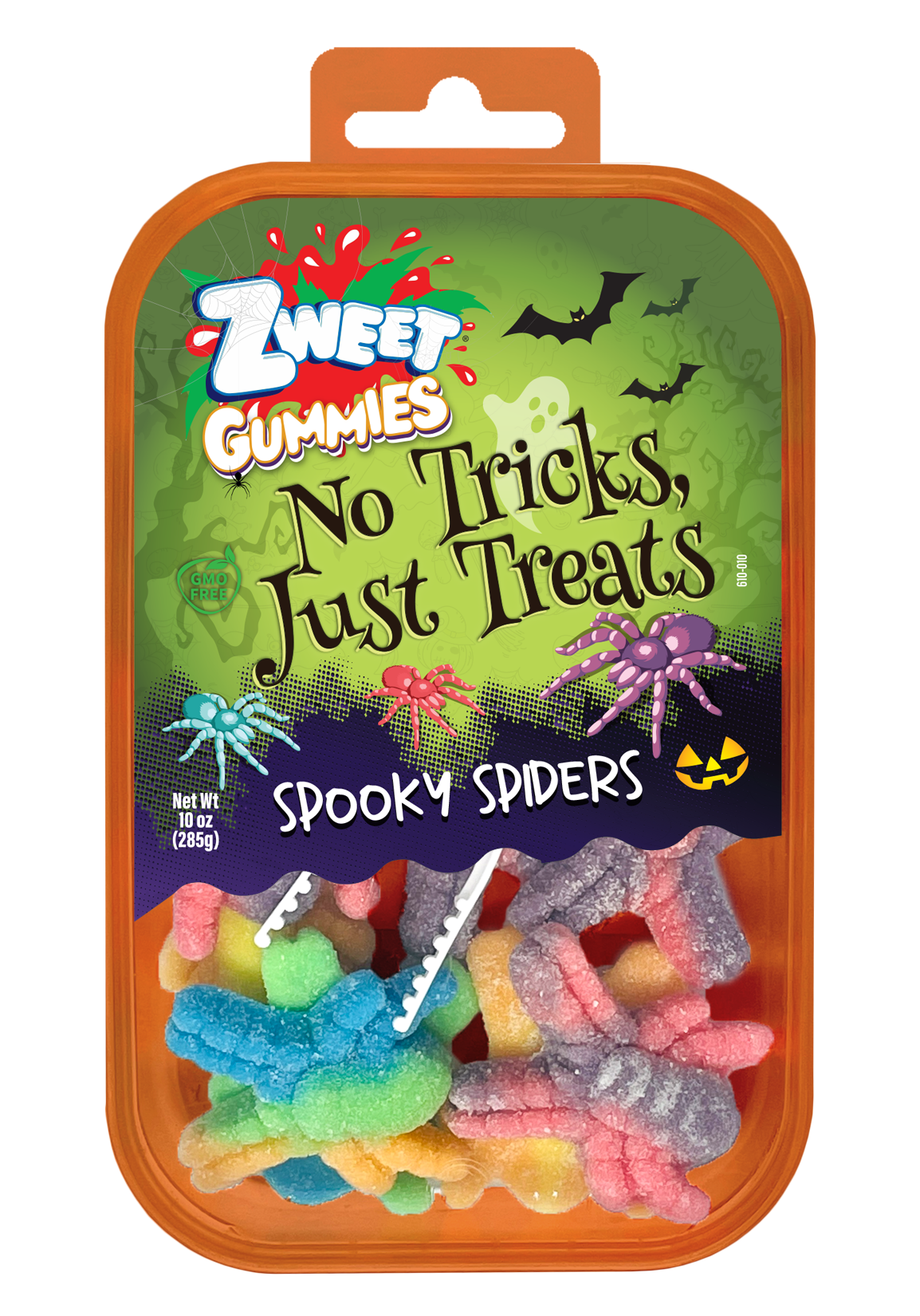 Sour Gummy Neon Spiders | 10 oz | Zweet