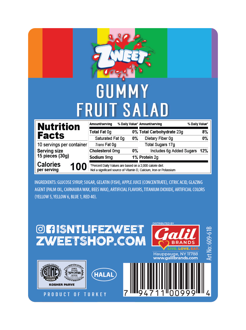 Gummy Fruit Salad | 10 oz