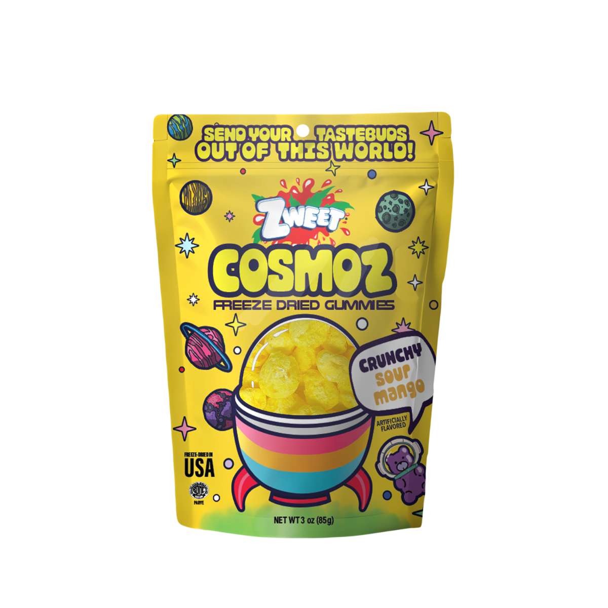 Cosmoz Freeze Dried Sour Mango | 3 oz | Zweet