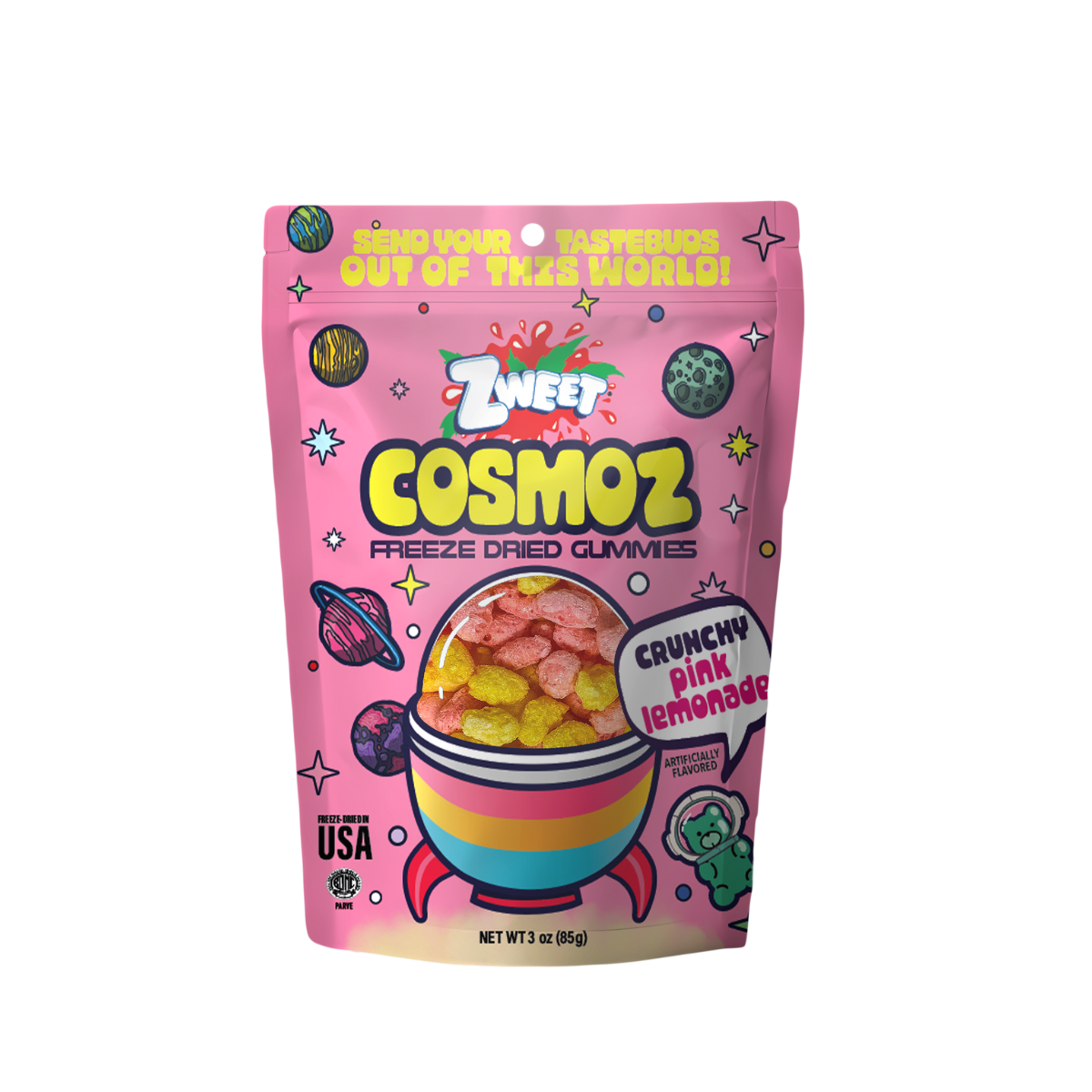 Cosmoz Freeze Dried Pink Lemonade | 3 oz | Zweet