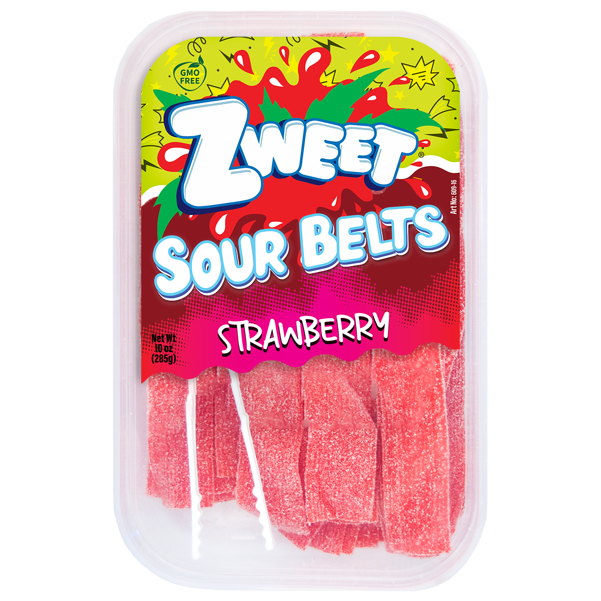 Sour Strawberry Belts | 10 oz