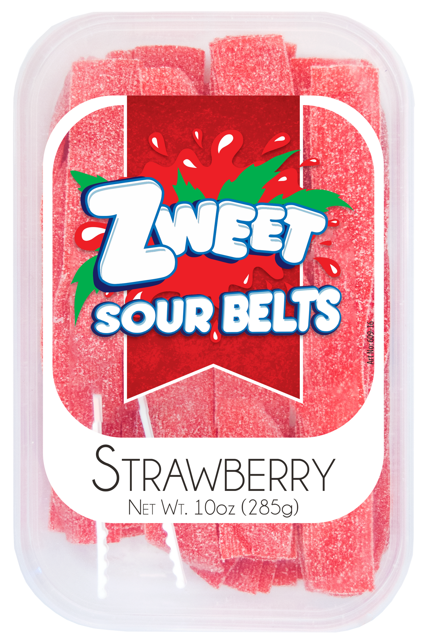 Sour Strawberry Belts | 10 oz