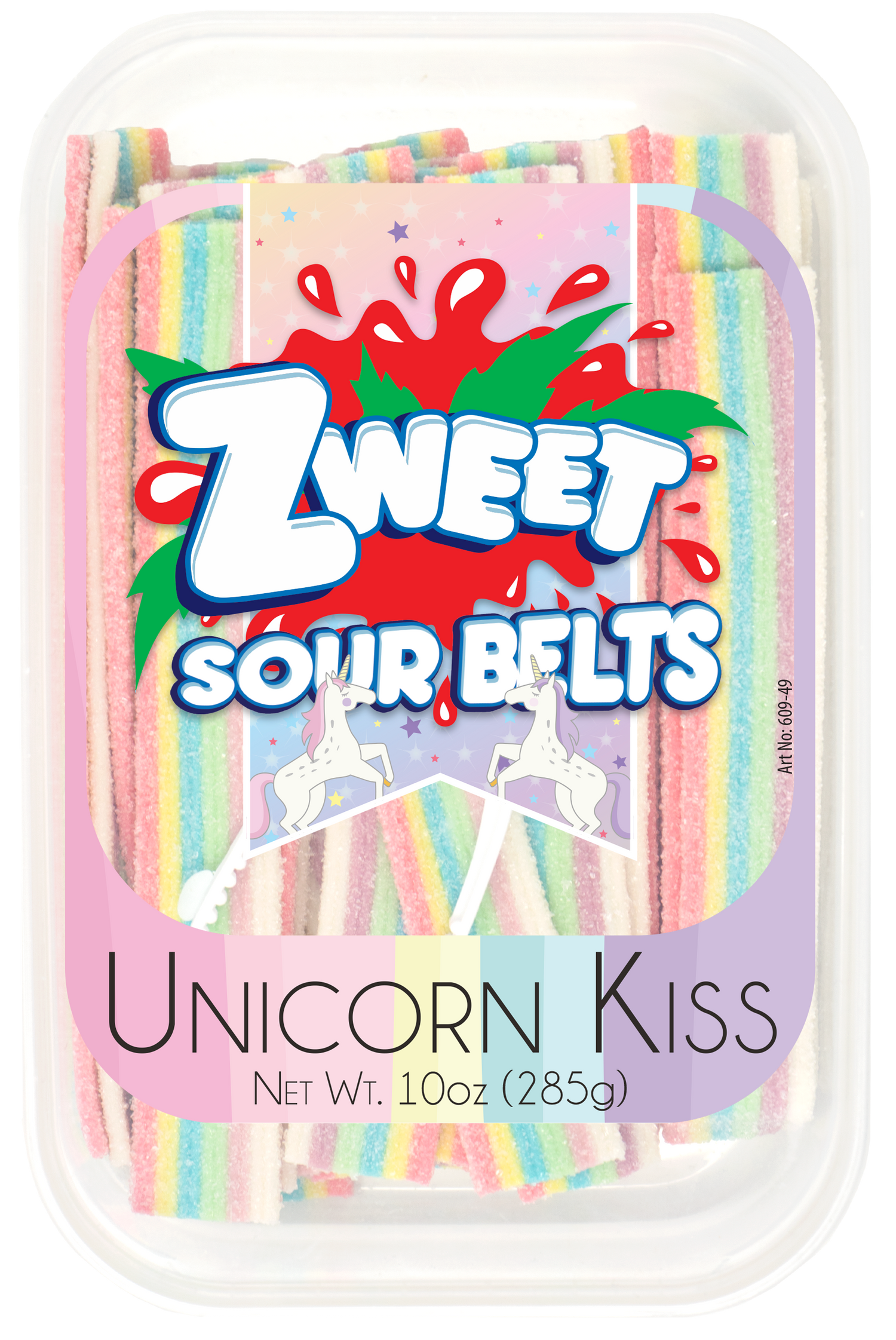 Sour Unicorn Kiss Belts | 10 oz