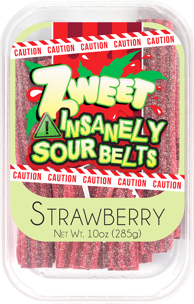 Insanely Sour Strawberry Belts | 10 oz