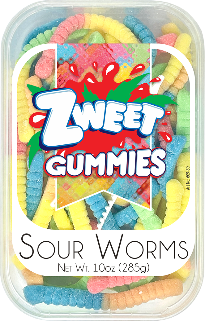 Sour Neon Worms | 10 oz
