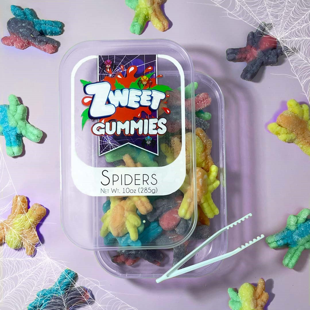 Sour Gummy Neon Spiders | 10 oz