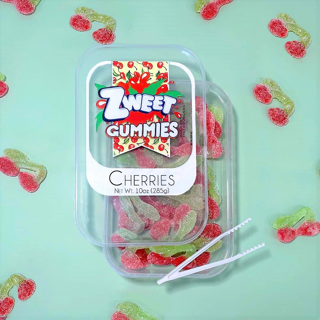 Sour Gummy Cherries | 10 oz