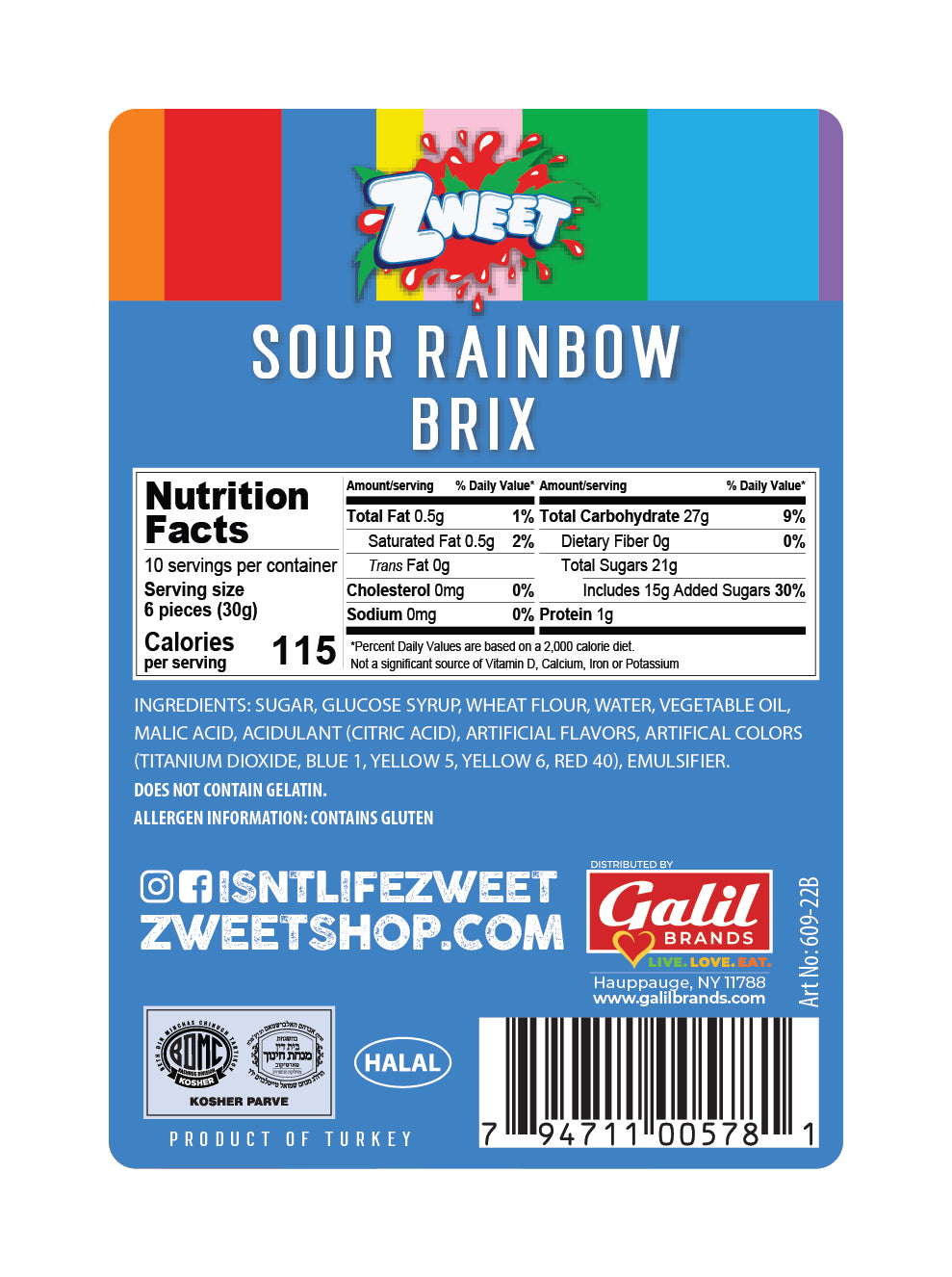 Rainbow Sour Brix | 10 oz | Zweet – Zweet Shop