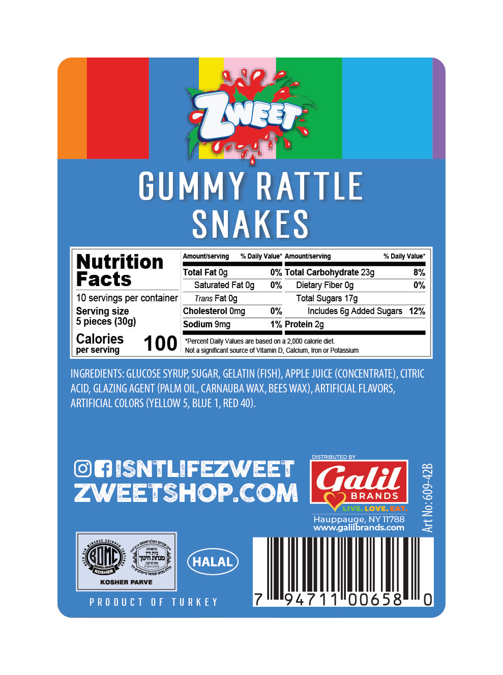 Gummy Rattle Snakes | 10 oz
